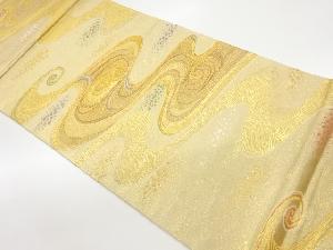 観世流水文織出し袋帯